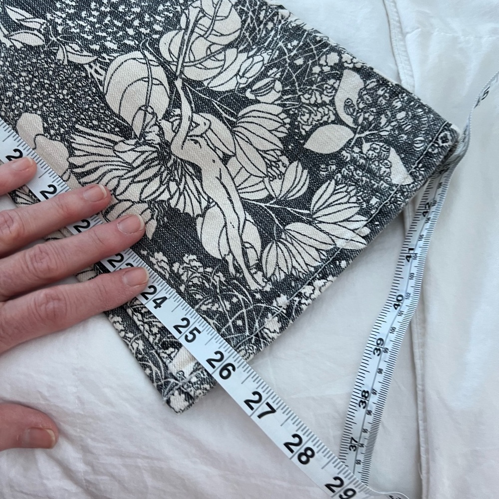 MOTHER Black and Cream Floral Ankle Pants - Picture 6 of 6